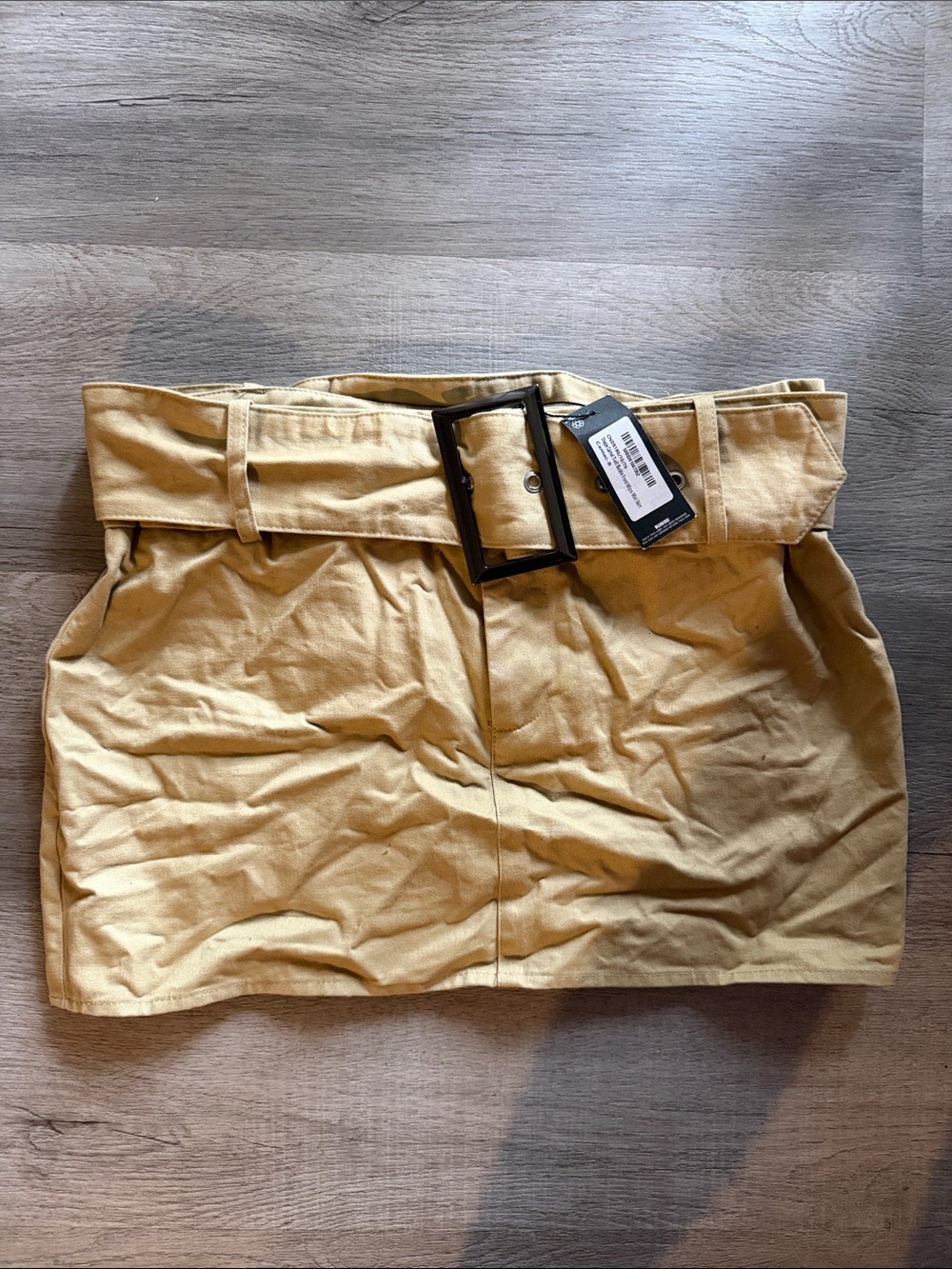 PrettyLittleThing Khaki Belted Mini Skirt